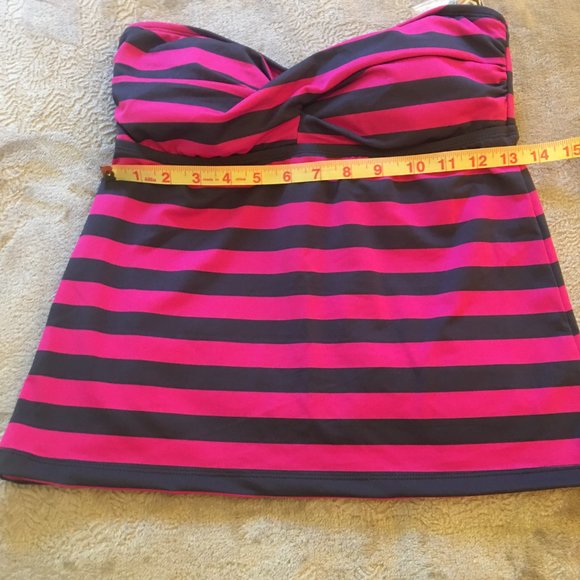 NWT Mossimo pink and slate tankini top Size S - Picture 9 of 9